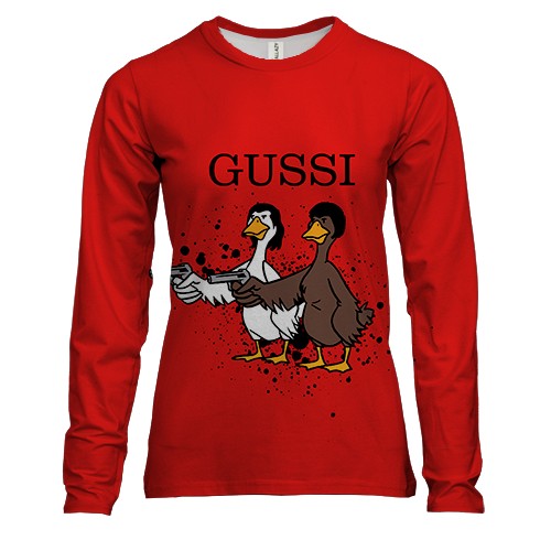 Женский 3D лонгслив GUSSI "Криминально чтиво"