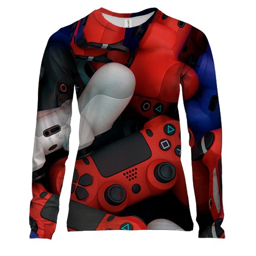 Женский 3D лонгслив с DualShock PS