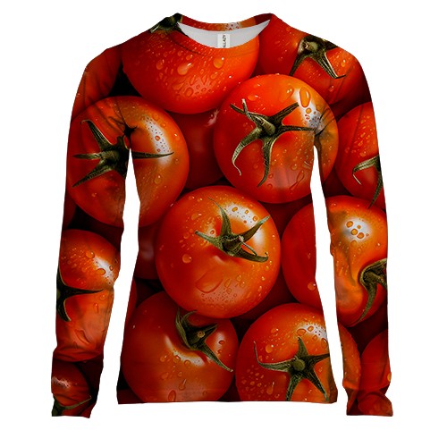 Женский 3D лонгслив с томатами