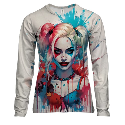 Жіночий 3D лонгслів Харлі Квінн (2)