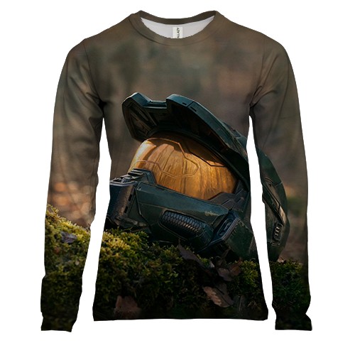Женский 3D лонгслив Master Chief helmet
