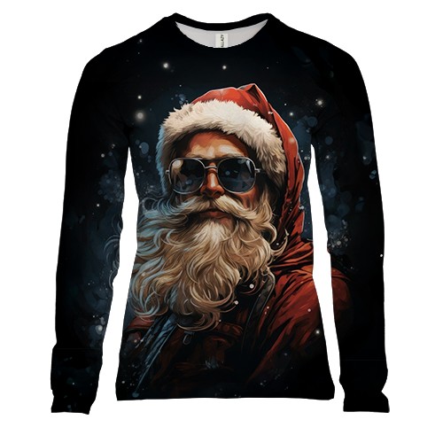 Жіночий 3D лонгслів Стильний Санта