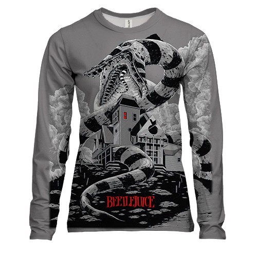 Жіночий 3D лонгслів Будинок Бітлджюса