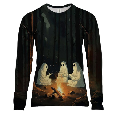 Жіночий 3D лонгслів Привиди біля багаття
