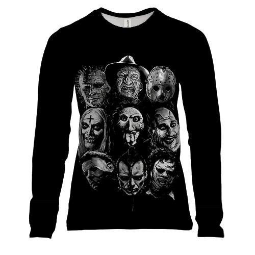 Жіночий 3D лонгслів Персонажі Хоррорів