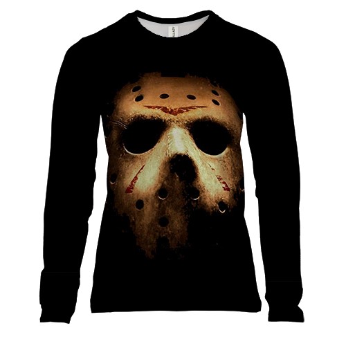 Жіночий 3D лонгслів Маска Джейсона