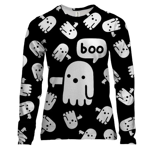Женский 3D лонгслив Ghost "Boo"