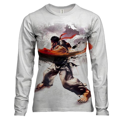 Женский 3D лонгслив Боец единоборств АРТ