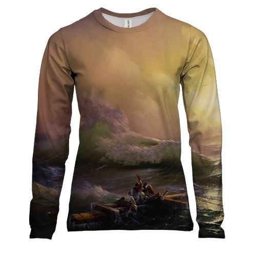 Женский 3D лонгслив Кораблекрушение