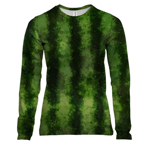 Женский 3D лонгслив "Кожура арбуза"