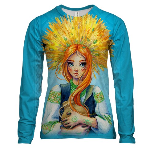 Жіночий 3D лонгслів Українка