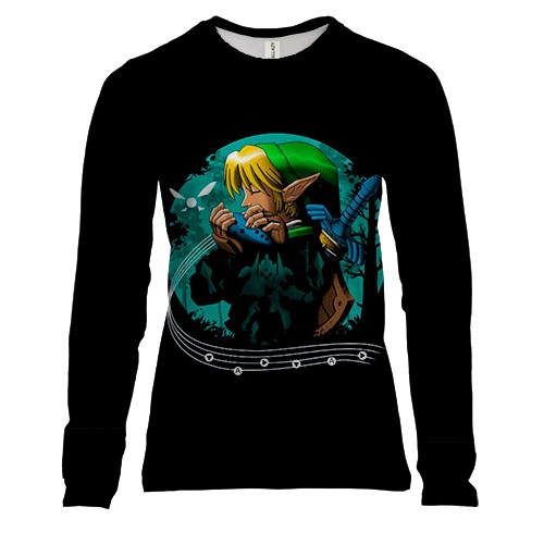 Женский 3D лонгслив Legend Of Zelda - Music