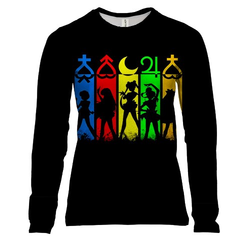 Жіночий 3D лонгслів Сейлор Мун, силует