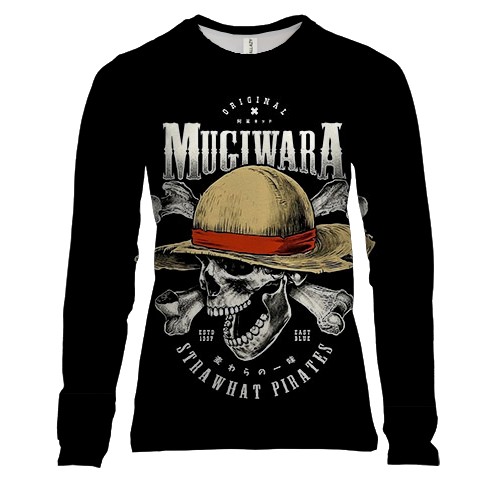 Жіночий 3D лонгслів OnePiece - Mugiwara Strawhat Pirates