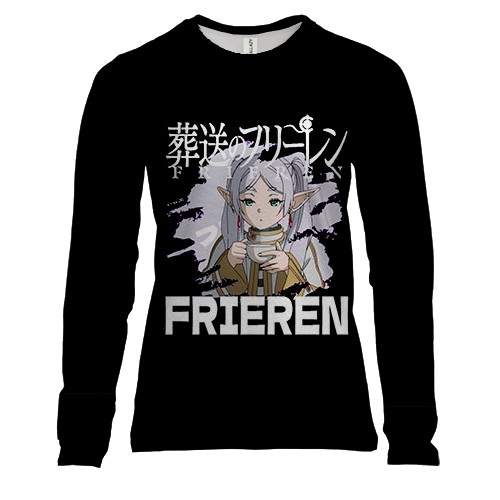 Жіночий 3D лонгслів Фрірен з чашкою чаю