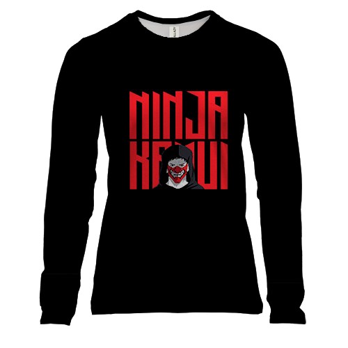 Женский 3D лонгслив Ninja Kamui - Red