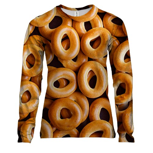 Жіночий 3D лонгслів з бубликами