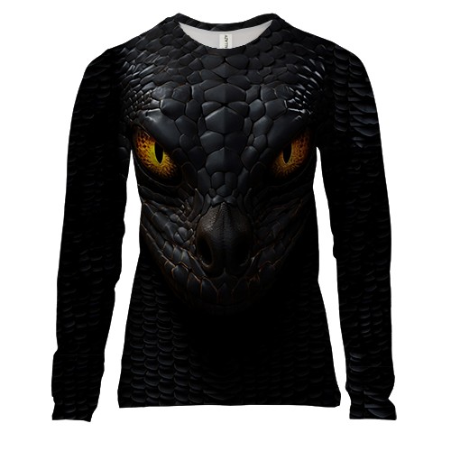 Женский 3D лонгслив Змей