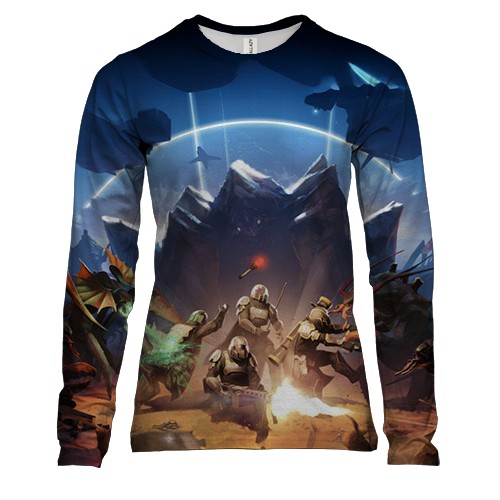 Женский 3D лонгслив Helldivers II - в осаде жуков