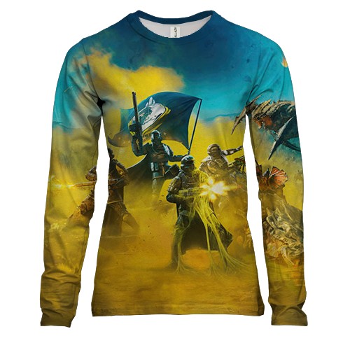 Женский 3D лонгслив Helldivers II - Fight for freedom!