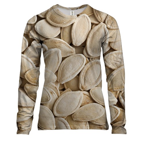 Жіночий 3D лонгслів з гарбузовим насінням