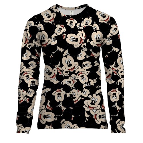 Женский 3D лонгслив с Микки-Маусами