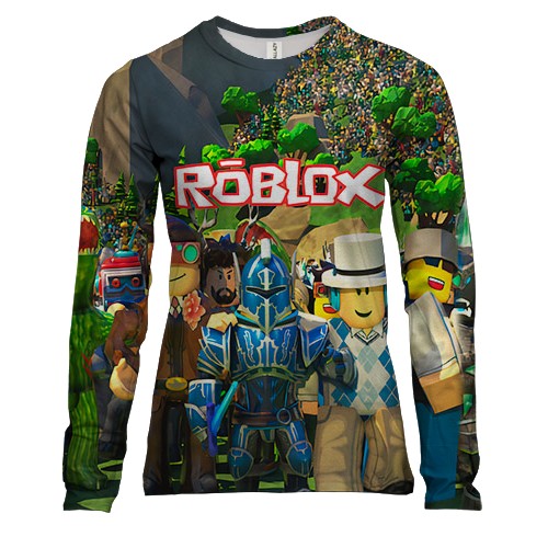 Женский 3D лонгслив Персонажи миров - Roblox