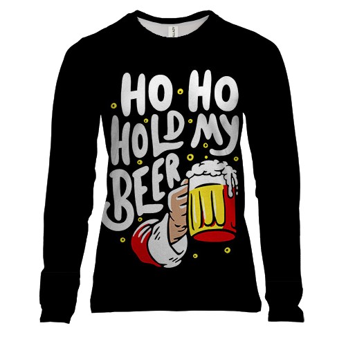 Женский 3D лонгслив "Подержи моё пиво"