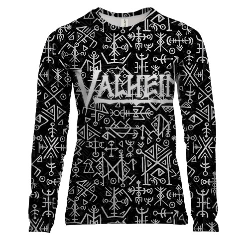 Женский 3D лонгслив Вальхейм символы