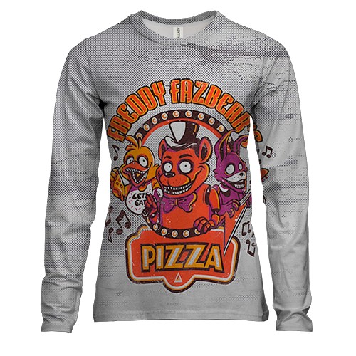 Женский 3D лонгслив Пиццерия Фредди Фазбера - FNaF