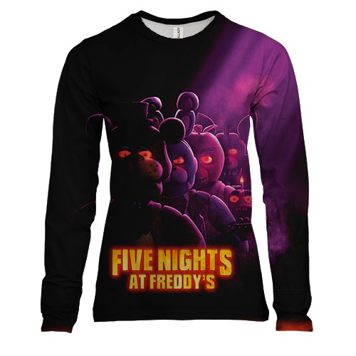 Жіночий 3D лонгслів FNaF, movie poster
