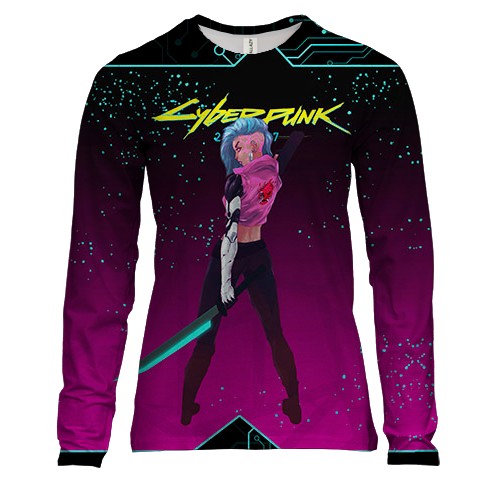 Женский 3D лонгслив "Cyberpunk 2077" (3)