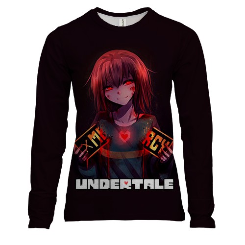 Женский 3D лонгслив Chara, Mercy - Undertale