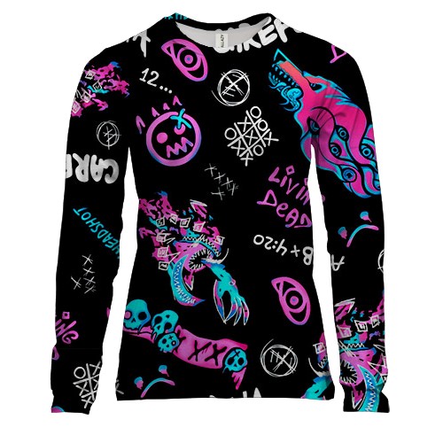 Жіночий 3D лонгслів CS2 Graffiti