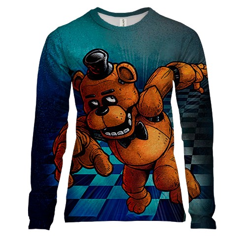 Женский 3D лонгслив Фредди Фазбер - Five Nights at Freddy
