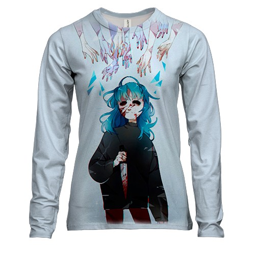 Жіночий 3D лонгслів Саллі з ножем - SALLY FACE