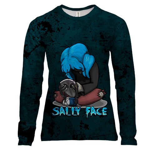 Женский 3D лонгслив Грустный Салли - SALLY FACE