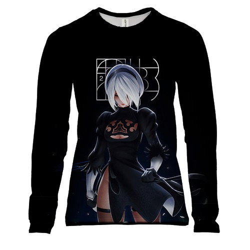 Женский 3D лонгслив Nier - 2B