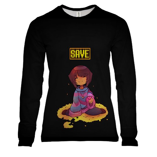 Женский 3D лонгслив Undertale - Frisk