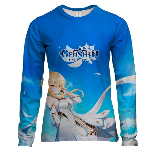 Жіночий 3D лонгслів Genshin Impact - Люмін