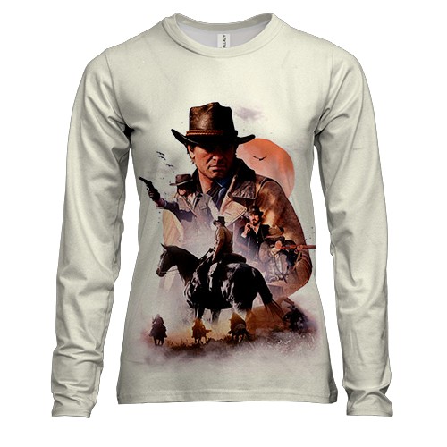 Жіночий 3D лонгслів Red dead Redemption 2 Art