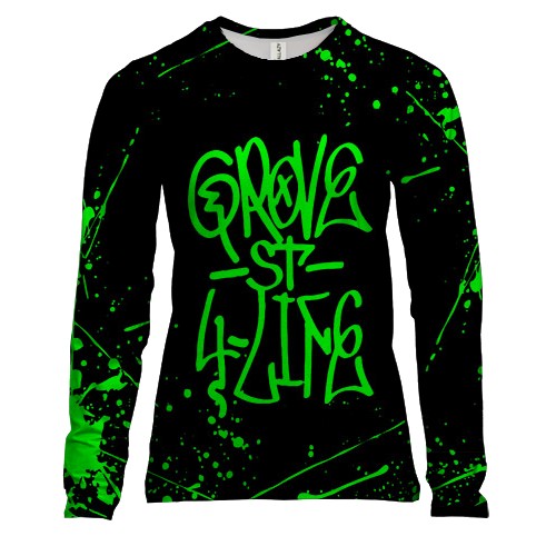 Жіночий 3D лонгслів Grove Street GTA