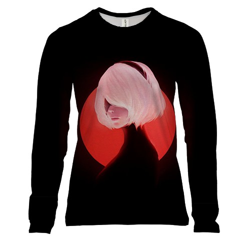 Женский 3D лонгслив 2B Nier Black
