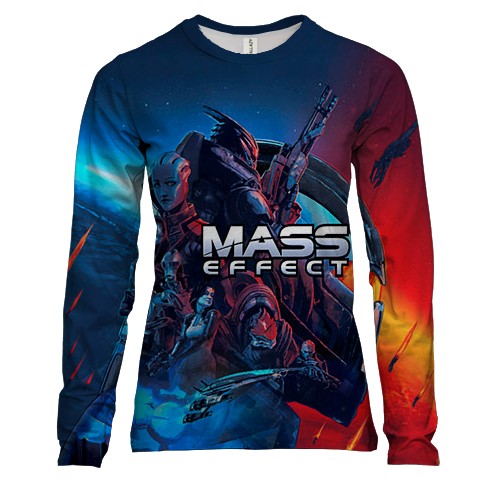 Женский 3D лонгслив Mass Effect, art