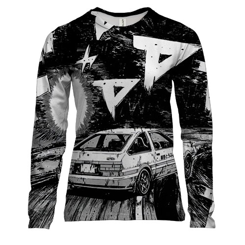 Жіночий 3D лонгслів Ініціал «Ді»