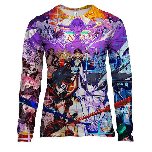 Женский 3D лонгслив герои аниме Kill La Kill