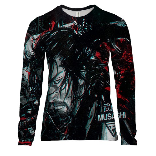 Женский 3D лонгслив Мусаси Миямото - Vagabond