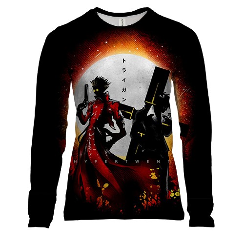 Женский 3D лонгслив аниме Триган
