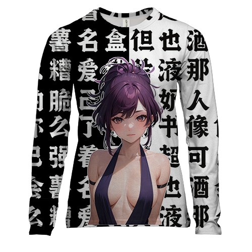Женский 3D лонгслив Юдзуриха - Адский рай