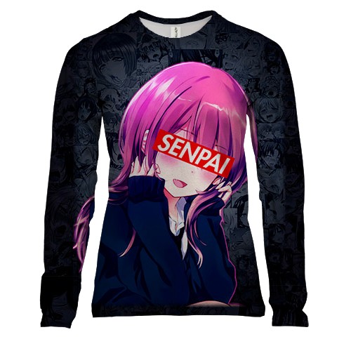 Женский 3D лонгслив Anime (Senpai)